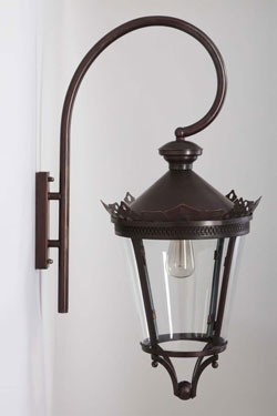 19th century outdoor wall lantern on bracket Line. Lum’Art. 