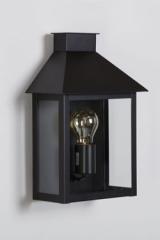 Antana black lacquered metal outdoor wall lamp. Lum’Art. 