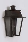 Antique black metal outdoor wall lamp Bordeaux . Lum’Art. 