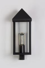 Contemporary black lacquer outdoor wall lamp Part Dieu. Lum’Art. 