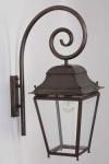 Outdoor wall lantern on spiral stem, large model, Chantilly. Lum’Art. 