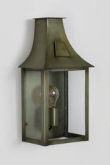 Taverne outdoor wall light in patinated zinc. Lum’Art. 