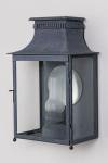 Very large outdoor wall light in old zinc Pétrole. Lum’Art. 