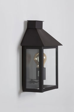 Antana black lacquered metal outdoor wall lamp. Lum’Art. 