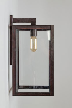 Bellecour antique brass finish rectangle wall light. Lum’Art. 