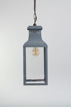 Large classic outdoor lantern in old zinc Perrache. Lum’Art. 