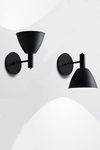 Bauhaus 90W black lacquered metal wall lamp. Lumini. 