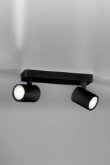 2-light adjustable spotlight, black Cup. Lupia Licht. 