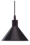 Suspension industrielle conique noire Factory S18. Luz Difusion. 