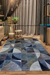 Tapis vintage bleu collection Monetti 80X150. MA Salgueiro. 