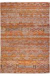 Tapis de style ethnique à dominante orange collection Paki chenille 140X200. MA Salgueiro. 