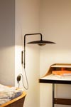 Wenge wood and matt black metal Ginger wall light, LED lighting. Marset. 