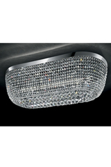 Large chrome ceiling lamp 18 crystal lights. Masiero. Large chrome ceiling lamp 18 crystal lights. Masiero.