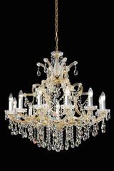 12-light gold-plated-metal and Bohemian crystal chandelier . Masiero. 