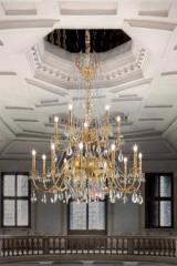 Acantia large golden chandelier 15 lights . Masiero. 