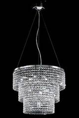 Large triple-cylinder crystal chandelier. Masiero. Large triple-cylinder crystal chandelier. Masiero.