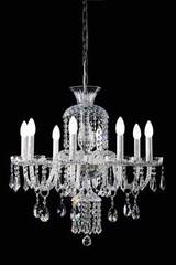 8-light clear crystal chandelier. Masiero. 8-light clear crystal chandelier. Masiero.