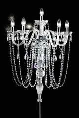 6-light standard lamp in clear crystal. Masiero. 6-light standard lamp in clear crystal. Masiero.