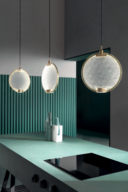Horo glass  frosted glass pendant. Masiero. 