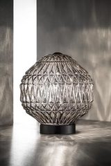 Smoked blown glass sphere lamp. Masiero. 