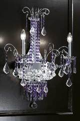 2-light clear crystal and polished stainless steel wall light. Masiero. 2-light clear crystal and polished stainless steel wall light. Masiero.