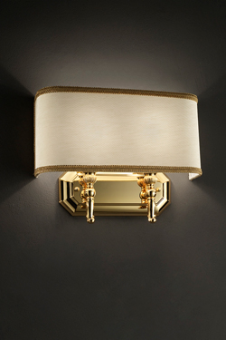 Gold and ivory wall lamp 2 lights. Masiero. 