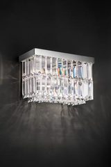 2-light rectangular crystal sconce. Masiero. 