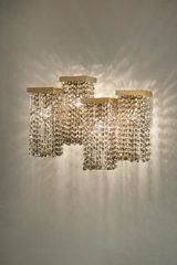 Skyline Large smoked crystal wall light. Masiero. 