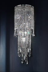 Small crystal cascade wall lamp 8 lights. Masiero. 