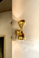 Small gold leaf Blob wall lamp. Masiero. Small gold leaf Blob wall lamp. Masiero.