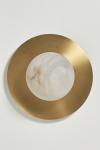 Moons alabaster round wall sconce. Matlight. 