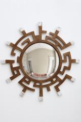 Bronze and alabaster convex mirror Circe. Matlight. Bronze and alabaster convex mirror Circe. Matlight.