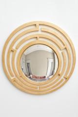 Nemesi convex mirror with gold leaf finish. Matlight. Nemesi convex mirror with gold leaf finish. Matlight.