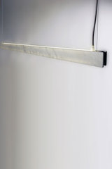 Profil H suspension en marbre blanc barre horizontale . Matlight. 
