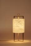 Lantern table lamp in alabaster and gilded metal Lantern. Matlight.  Lantern table lamp in alabaster and gilded metal Lantern. Matlight.