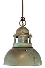 Cambusa petite suspension en laiton vieilli 20cm. Moretti Luce. Cambusa petite suspension en laiton vieilli 20cm. Moretti Luce.