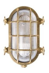 Tortuga outdoor wall light oval porthole clear glass. Moretti Luce. 