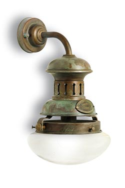 Galeone applique marine style lampe à pétrole. Moretti Luce. 