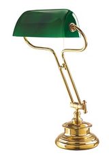 Lampe américaine de bibliothèque verte . Moretti Luce. Lampe américaine de bibliothèque verte . Moretti Luce.