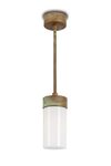 Silindar long cylindrical ceiling light made of transparent glass. Moretti Luce. 