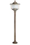 Onda petit lampadaire d'extérieur lanterne en laiton vieilli 110cm. Moretti Luce. 