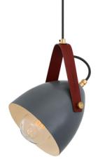 Lambeth grey metal bathroom pendant light. Mullan. 