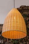 Outdoor hanging lamp in rattan bell 52m Altus . Mullan. 