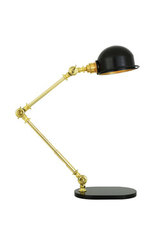 Lampe de bureau noire et dorée Puhos. Mullan. 