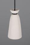 Elongated white ceramic pendant light Pando. Mullan. 