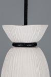 Elongated white ceramic pendant light Pando. Mullan. 