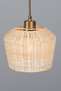 Rattan bell pendant lamp 20cm  Manila. Mullan. 