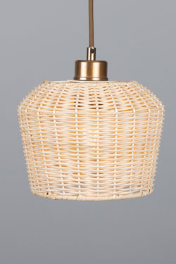 Rattan bell pendant lamp 20cm  Manila. Mullan. 