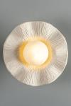 Wavy and grooved ceramic round wall light Rivale. Mullan. 