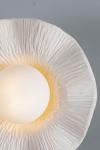 Wavy and grooved ceramic round wall light Rivale. Mullan. 